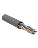 Кабель зв'язку (вита пара) ITK U/UTP кат.6 4x2х23(0,57мм) AWG solid LSZH сірий LC1-C604-121 (305м)