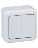 Вимикач 2 клавіш Legrand Forix білий