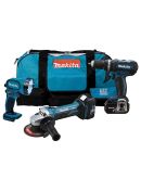 Набор электроинструментов Makita DK1882 (BDF456,BGA452,BML185, DC18RA, BL1830x2)