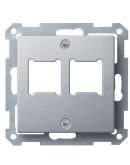 Двухпортовая центральная плата RJ11/RJ45 розетки Schneider Electric Merten System M MTN291260 (алюминий)