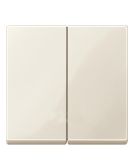 Клавиша выключателя двойная SYSTEM M бежевая Merten, MTN432544