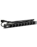 Серверный PDU-блок ITK PH22-9D2 на 9 мест 1U С14 (шнур 2м)