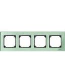 Четырехместная рамка M-ELEGANCE glass зеленая Merten, MTN404404