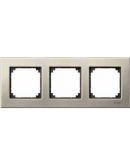 Рамка тройная M-ELEGANCE metal титан Merten, MTN403305