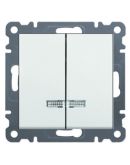 Выключатель 2-клавишный с подсветкой, WL0240 Lumina-2, белый, Hager