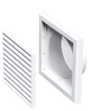 Решетка Vents МВ 120 Вс белая 154х154