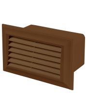 Коричневая торцевая решетка Vents 60х204 для прямоугольных воздуховодов