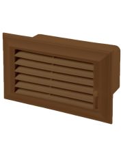 Коричневая торцевая решетка Vents 55х110 для прямоугольных воздуховодов