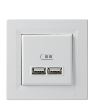 USB розетка Schneider Electric Asfora EPH2700221 (біла)