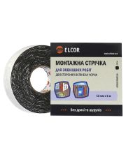 Спінена двостороння стрічка Elcor 40206791 TRIXP125b для зовнішніх робіт 12мм (5м) чорна