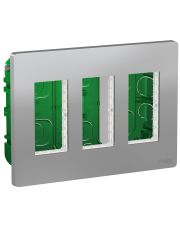 Встраиваемая установочная коробка Schneider Electric NU173430 Unica System+ 3х2 (алюминий)