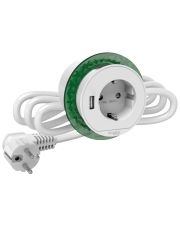 Розетковий блок Schneider Electric INS44004 (2К+З)+USB тип А (білий), що вбудовується в стіл.