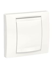 Однопостовая рамка Schneider Electric NU044218 IP44 c крышкой (белая)