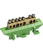Защитная шина заземления с держателем Hager KM07E 3x16+4x10мм²