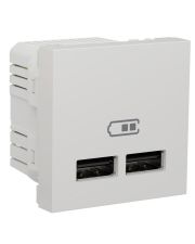 Подвійна USB розетка Schneider Electric NU341818 2.1А 2М (біла)