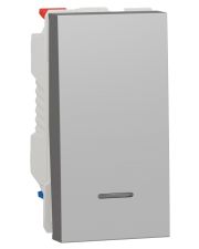 Одноклавишный переключатель Schneider Electric NU310330S с нейтралью 10А 1М (алюминий)