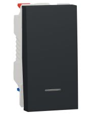 Одноклавишный переключатель Schneider Electric NU310354S с нейтралью 10А 1М (антрацит)
