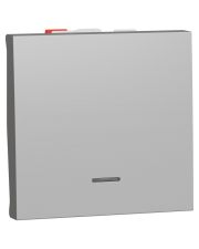 Одноклавишный переключатель Schneider Electric NU320330S с нейтралью 10А 2М (алюминий)