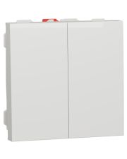 Двухклавишный выключатель Schneider Electric NU321118 (схема 5) 10А 2М (белый)