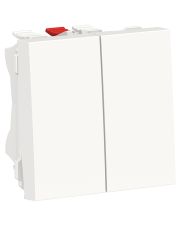 Двухклавишный переключатель Schneider Electric NU321318 (схема 6) 10А 2М (белый)