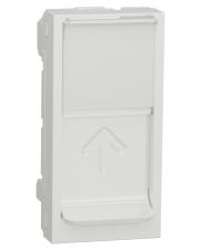 Накладка для RJ45 розетки Schneider Electric NU941018 с полем для надписи 1М (белая)