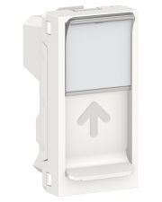 Центральная плата Schneider Electric NU946018 от розетки RJ45 Keystone/Systimax 1М (белая)