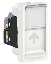 Одинарная компьютерная розетка Schneider Electric NU341418 RJ45 cat.6 UTP с полем для надписи 1М (белая)