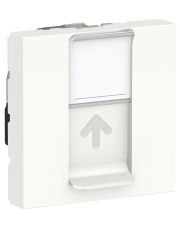 Одинарная компьютерная розетка Schneider Electric NU341718 RJ45 cat.6 STP с полем для надписи 2М (белая)