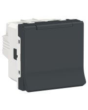 Розетка Schneider Electric NU303754TA (винтовой зажим) 16А (антрацит)