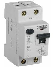 Устройство защитного отключения Generica MDV15-2-032-030 ВД1-63 1Р+N 32А 30мА