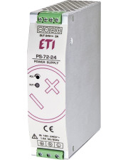 Источник питания ETI 004656681 PS-72-24 (Вхід: 100-240V AC/140-340V DC; Выход: 24-28V DC/75W/3A)