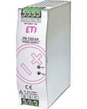 Источник питания ETI 004656682 PS-120-24 (Вхід: 100-240V AC/140-340V DC; Выход: 24-28V DC/120W/5A)