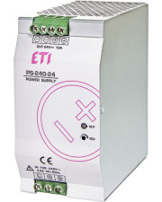 Источник питания ETI 004656683 PS-240-24 (Вход: 100-240V AC/140-340V DC; Выход: 24-28V DC/240W/10A)
