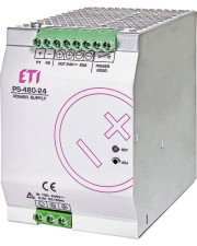 Источник питания ETI 004656684 PS-480-24 (Вхід: 100-240V AC/140-340V DC; Выход: 24-28V DC/480W/20A)