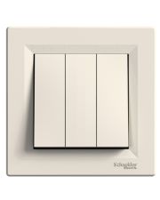 Трехклавишный выключатель Schneider Electric Asfora EPH2100123 (кремовый)