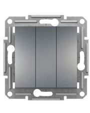 Трехклавишный выключатель Schneider Electric Asfora EPH2100162 (сталь)