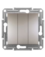 Трехклавишный выключатель Schneider Electric Asfora EPH2100169 (бронза)