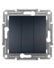 Трехклавишный выключатель Schneider Electric Asfora EPH2100171 (антрацит)