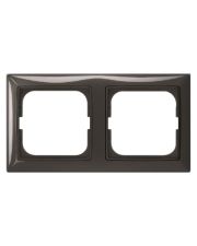 Двухместная рамка ABB Basic 55 2CKA001725A1507 2512-95-507 (черный шато)