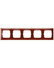 Пятиместная рамка ABB Basic 55 2CKA001725A1520 2515-97-507 (красный фойер)