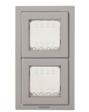 Двухместная рамка ABB Zenit 2CLA327200N1701 N3272 GR IP55 (серая)