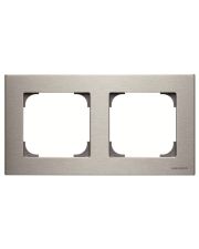 Двухместная рамка ABB Sky 2CLA857200A1401 8572 AI (сталь)