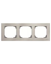 Трехместная рамка ABB Sky 2CLA857300A1401 8573 AI (сталь)