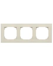 Трехместная рамка ABB Sky 2CLA857300A3001 8573 CB (белое стекло)