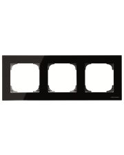Трехместная рамка ABB Sky 2CLA857300A3101 8573 CN (черное стекло)