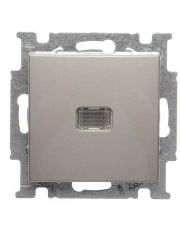 Однокнопочный выключатель ABB Basic 55 2CKA001012A2165 2006/1 UCGL-93-507 (шампань)