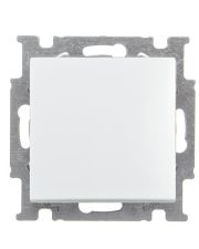 Однокнопочный проходной выключатель ABB Basic 55 2CKA001012A2189 2006/6 UC-96-507 (белый шале)