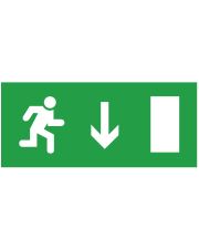 Информационная наклейка на светильник Delux (90012010) «Exit Down» (REL801 802) 233х150мм