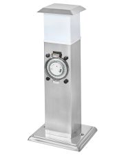 Світильник садовий Delux (90015702) TOWER SMS-201GLT E14 IP44 з виходом на 220В (нержавіюча сталь)