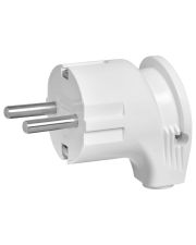 Кутова вилка Delux (90015496) CT24 16А 3500Вт із заземленням (біла)